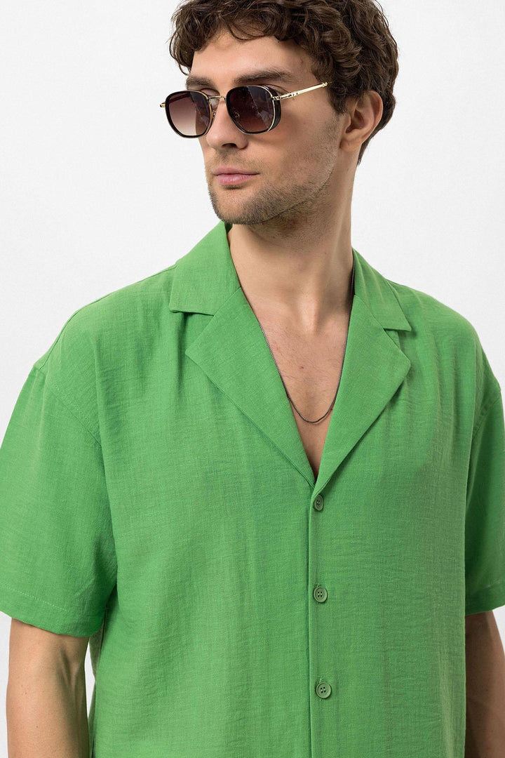 ANT Oversized Short Sleeve Men's Shirt with Apach Collar - Hrodna
