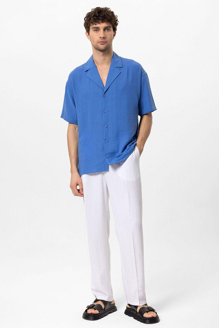 ANT Oversized Short Sleeve Men's Shirt with Apach Collar - Saint-Eustache