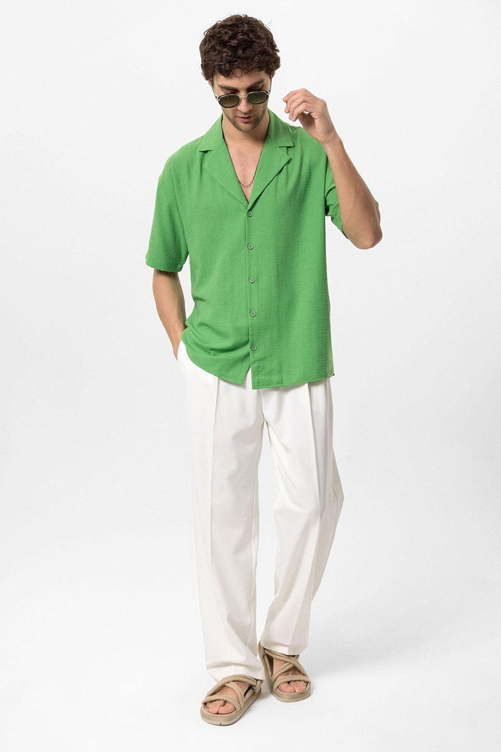 ANT Oversized Short Sleeve Men's Shirt with Apach Collar - Hrodna