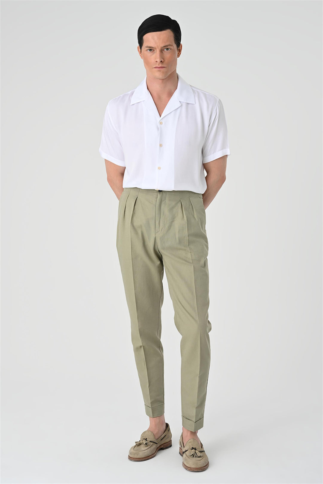 ANT Oversized Short Sleeve Men's Shirt with Applique Collar - Dnipro