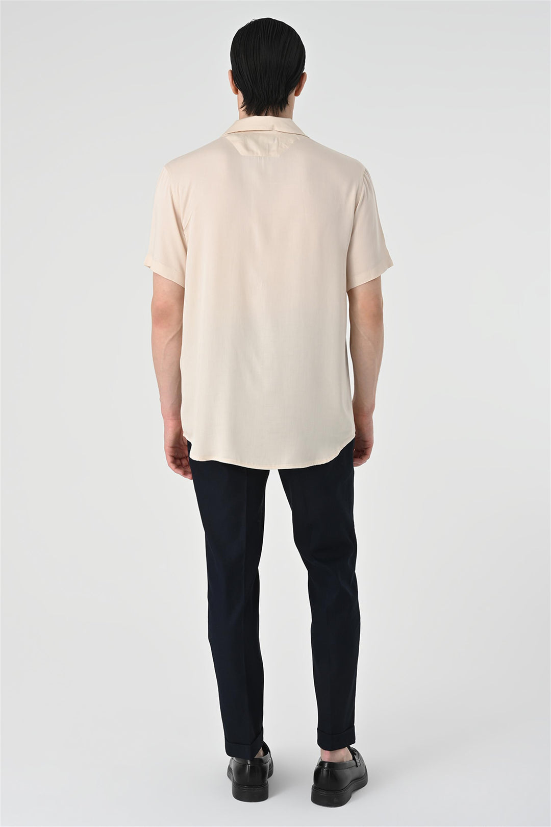ANT Oversized Short Sleeve Men's Shirt with Applique Collar - Eastleigh