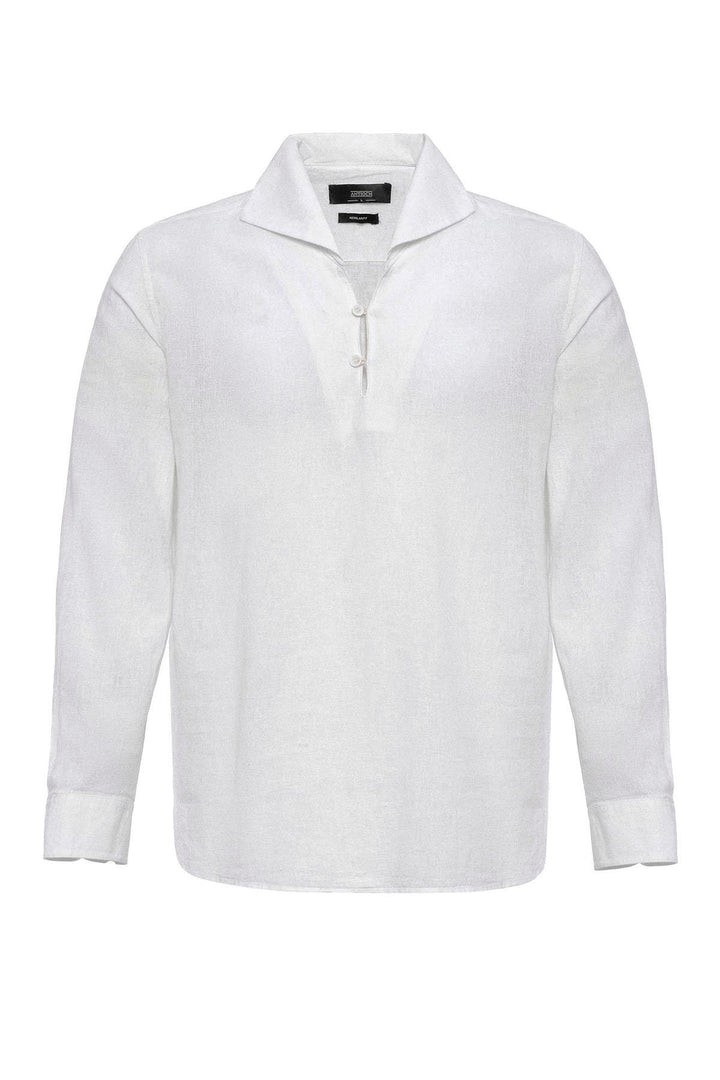ANT Open Collar Men's Shirt with Button Closure - Exeter