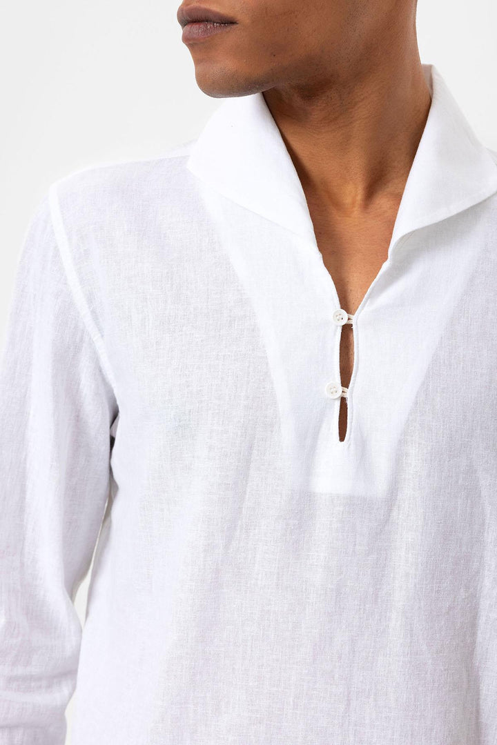 ANT Open Collar Men's Shirt with Button Closure - Exeter