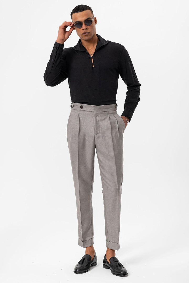 ANT Open Collar Men's Shirt with Button Closure - Evans