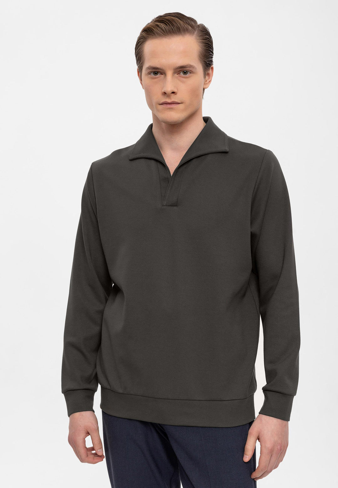 ANT Camp  Collar Regular Fit Long Sleeve Sweater - Galátsi