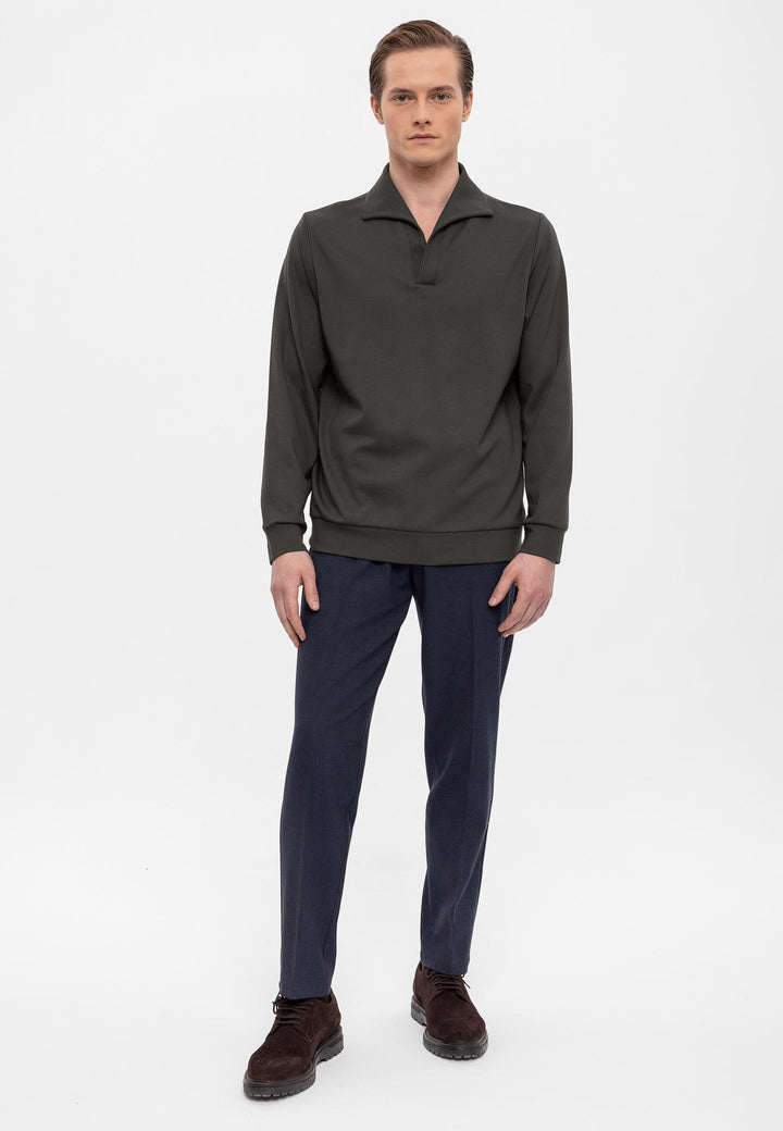ANT Camp  Collar Regular Fit Long Sleeve Sweater - Galátsi