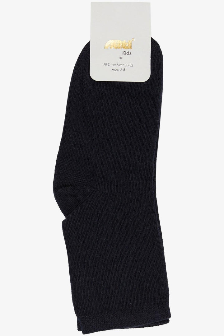 BRE Plus Girl Child Socks Basic 16 Years, Navy Blue - Boucherville