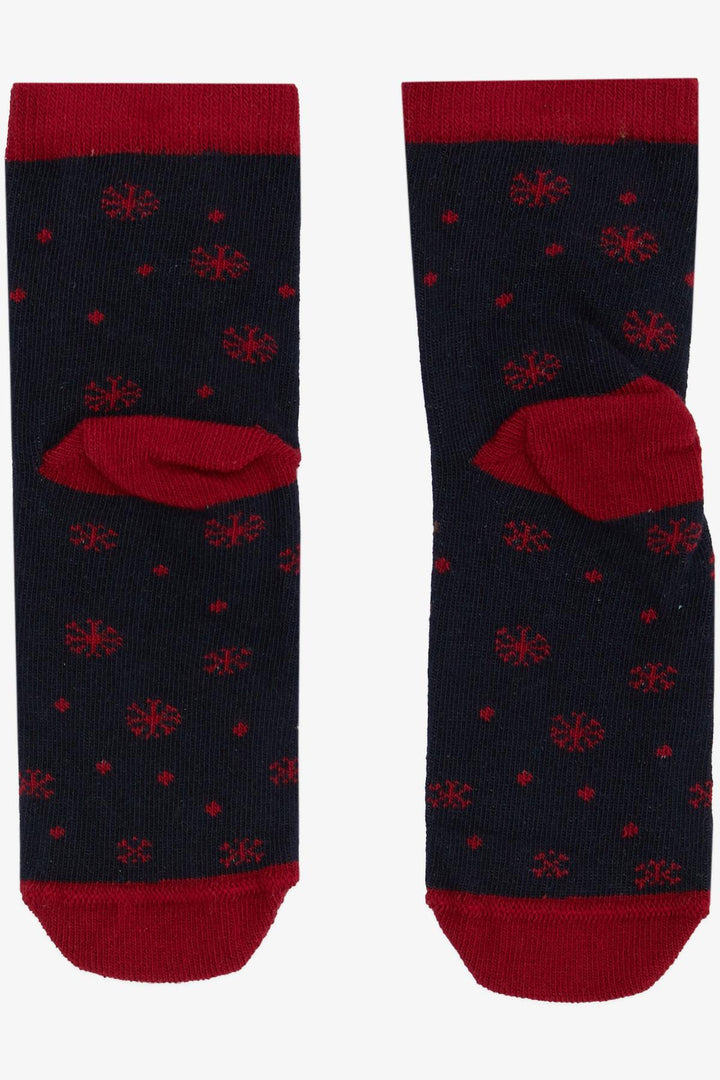 BRE Girls' Christmas Themed Cute Reindeer Printed Socks, Navy Blue, 30 Years - Amstelveen
