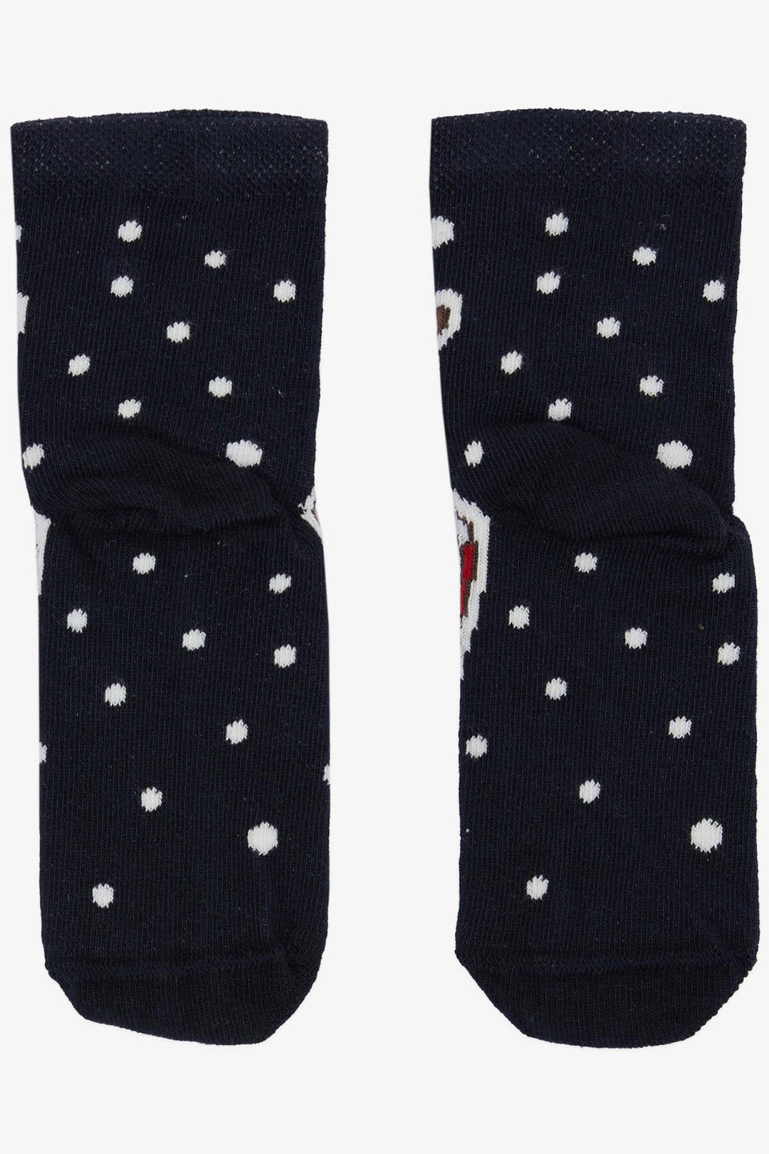 BRE Girls' Christmas Themed Cute Girl Printed Socks 3-8 Years, Navy Blue - Rio Rancho