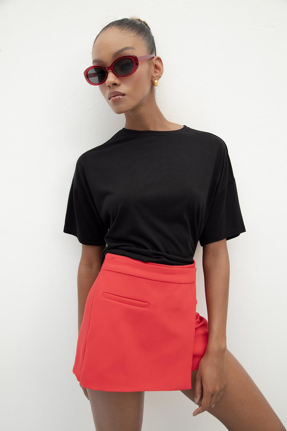 BSL Women Asymmetrical Mini Shorts Skirt - Brandenburg