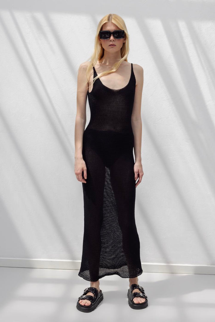 BSL Women Strappy Knitted Midi Dress - Nuevo Laredo