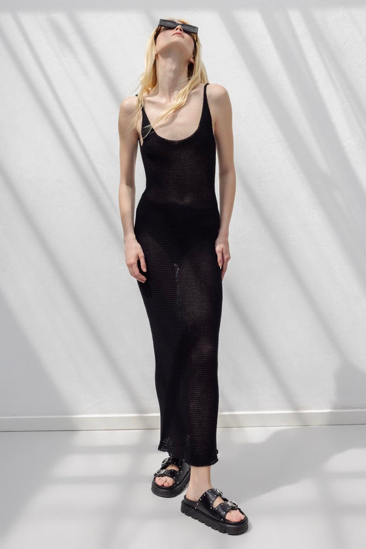 BSL Women Strappy Knitted Midi Dress - Nuevo Laredo