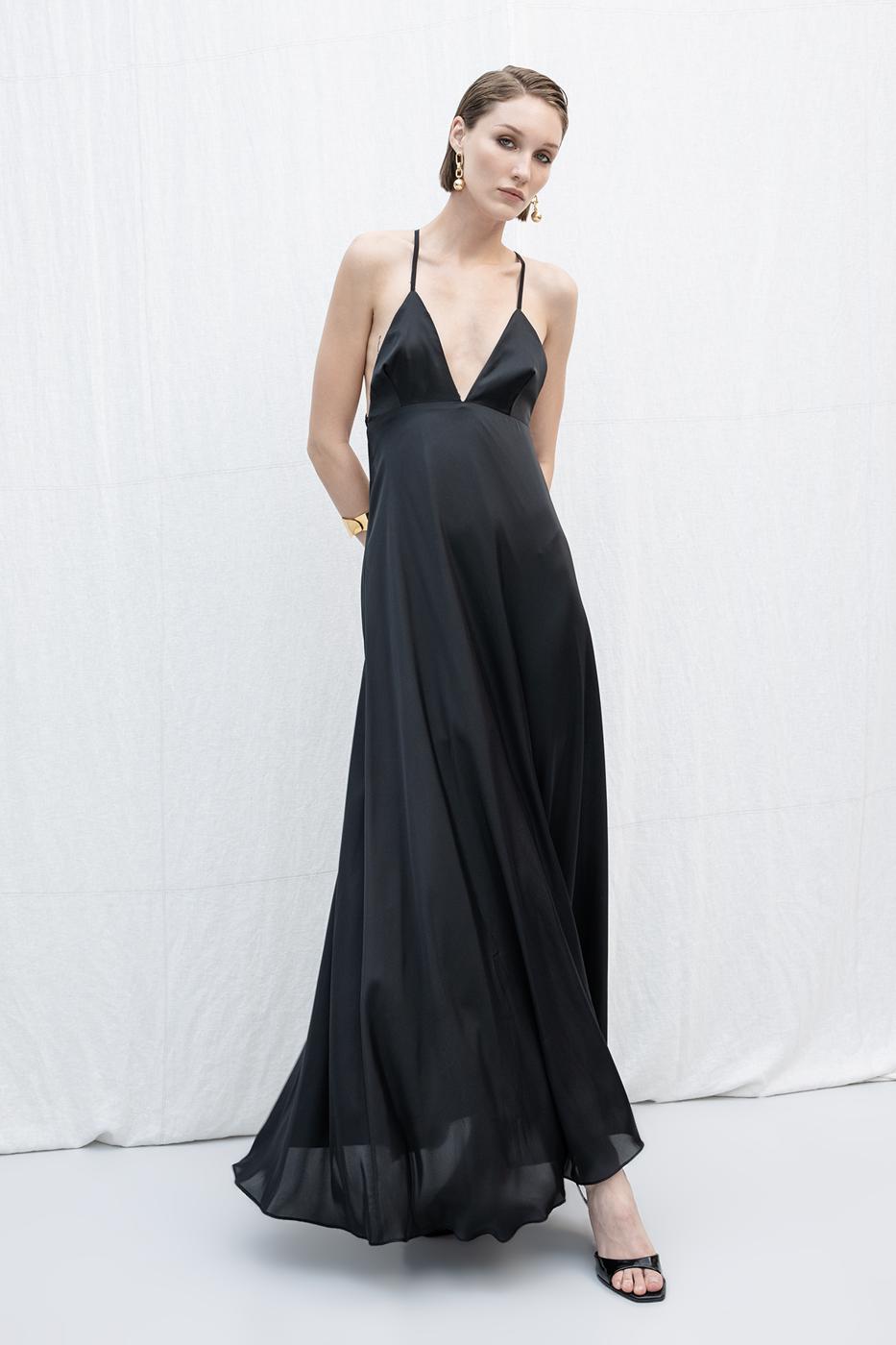 BSL Women Strappy Satin Maxi Dress - Tampa
