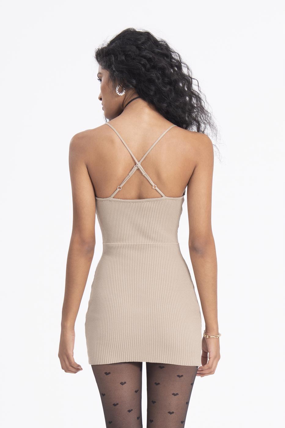 BSL Women Strapped knitted mini dress - Palm Beach Gardens