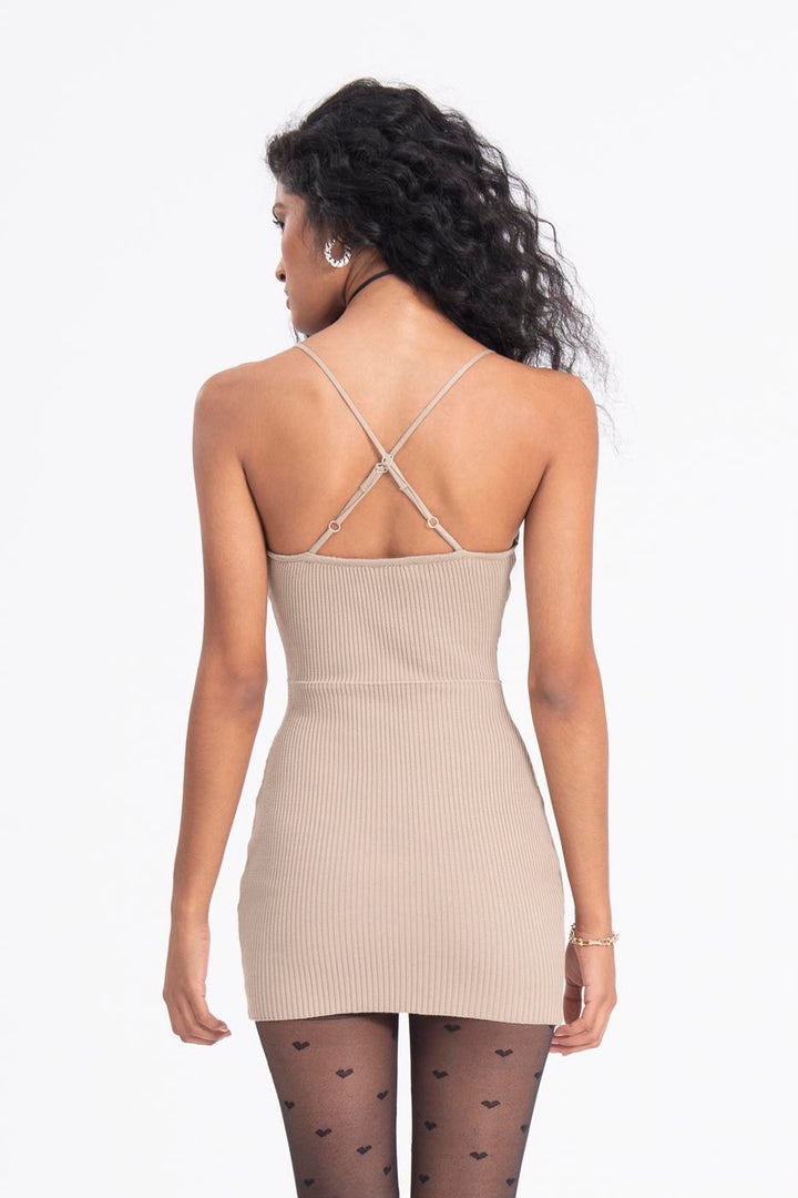 BSL Women Strapped knitted mini dress - Palm Beach Gardens