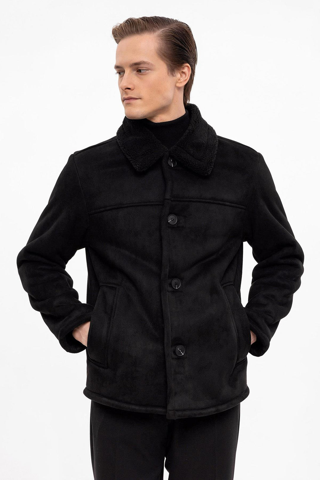 ANT Lining Detailed Suede Coat - Vigevano