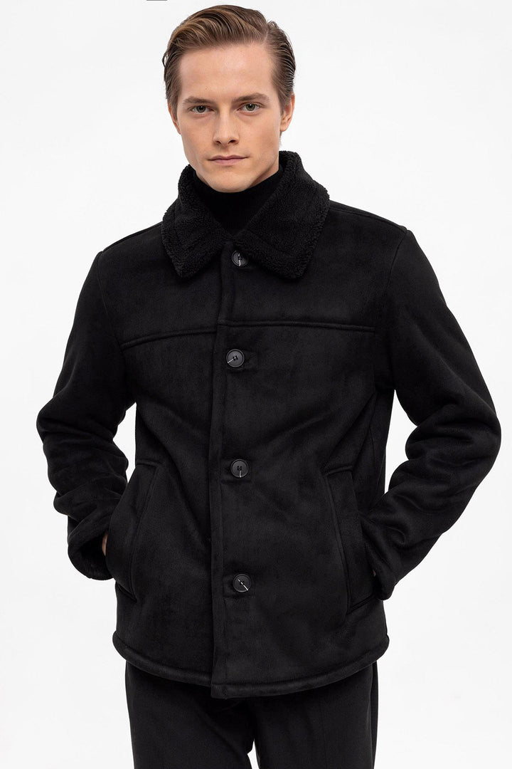 ANT Lining Detailed Suede Coat - Vigevano