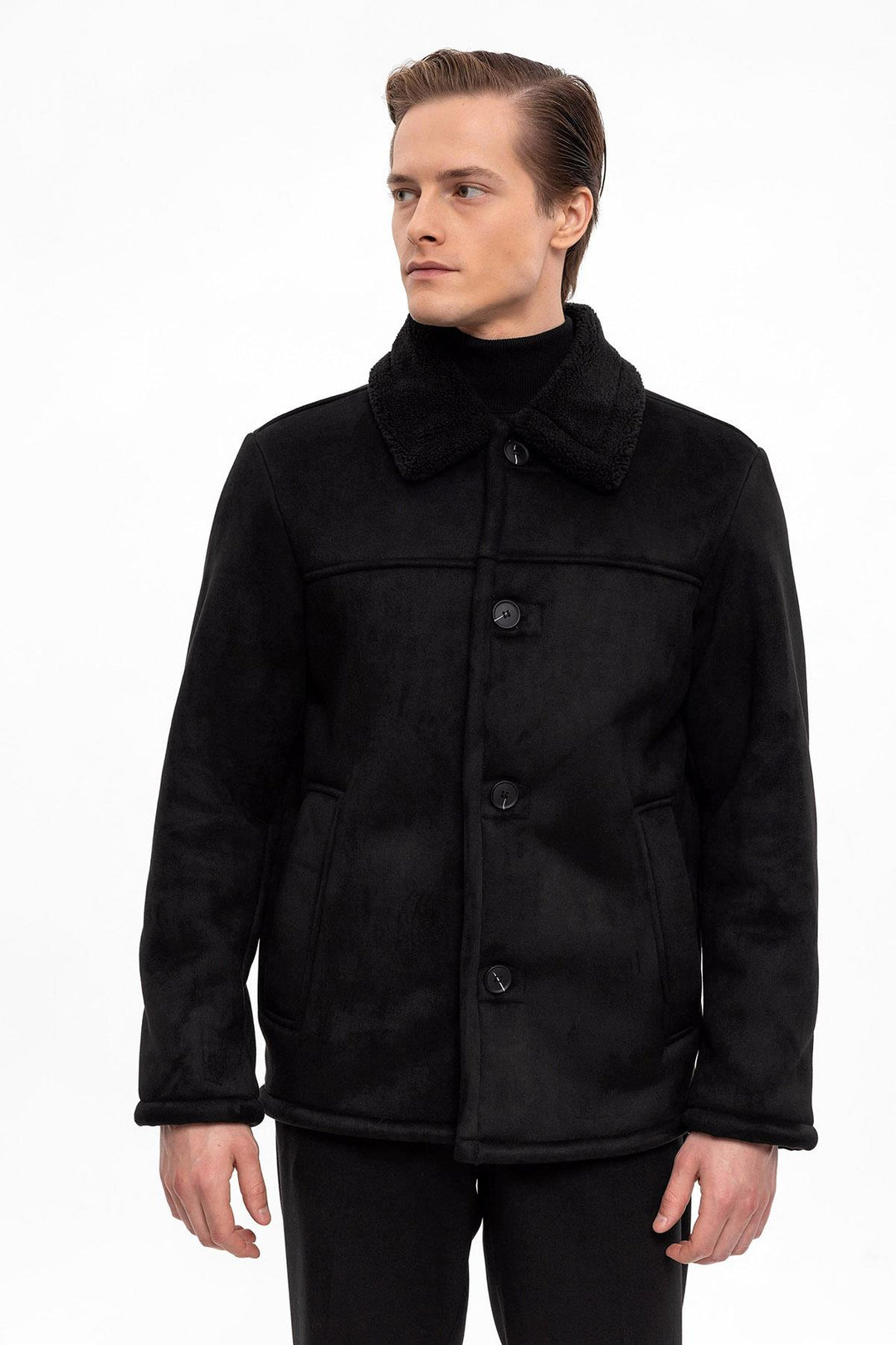 ANT Lining Detailed Suede Coat - Vigevano