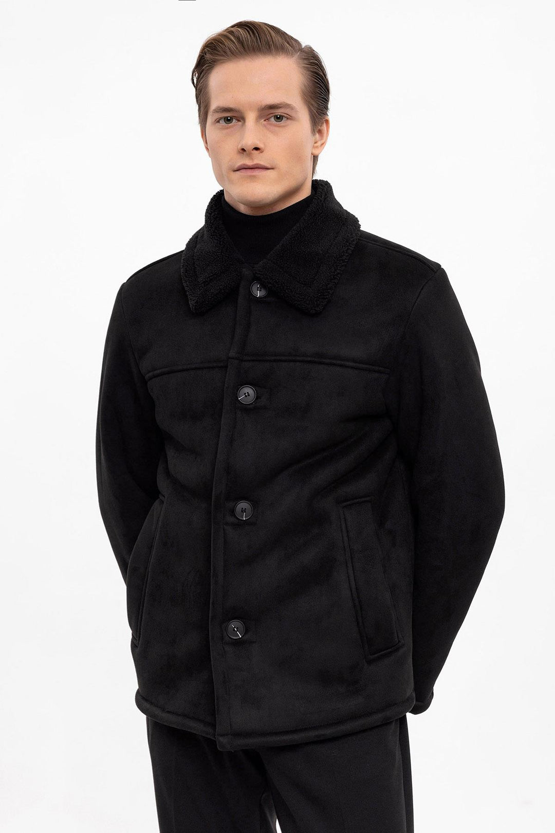 ANT Lining Detailed Suede Coat - Vigevano