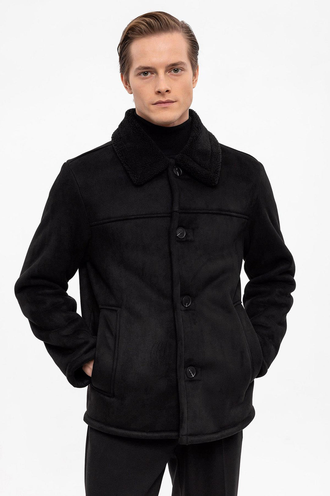 ANT Lining Detailed Suede Coat - Vigevano