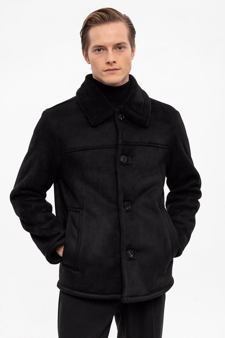 ANT Lining Detailed Suede Coat - Vigevano