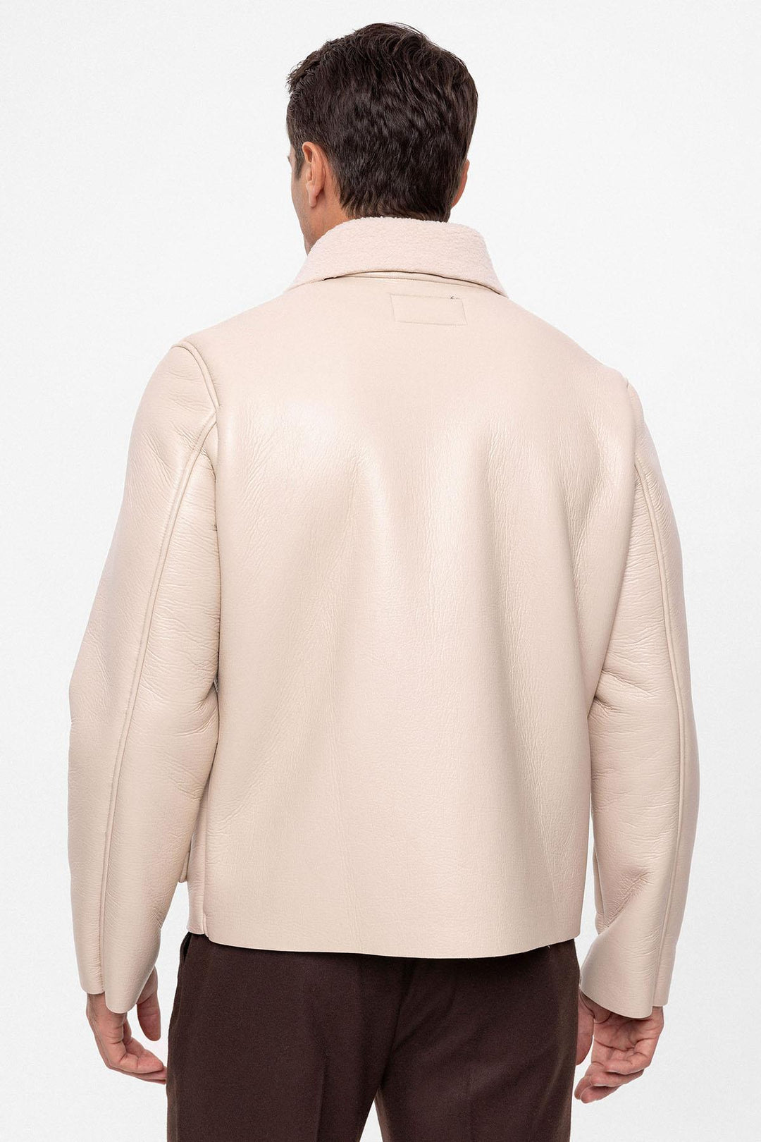 ANT Lining Detailed Faux Leather Men's Coat - Ciudad Mante