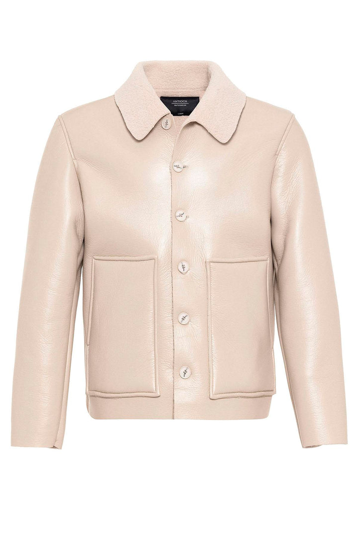 ANT Lining Detailed Faux Leather Men's Coat - Ciudad Mante