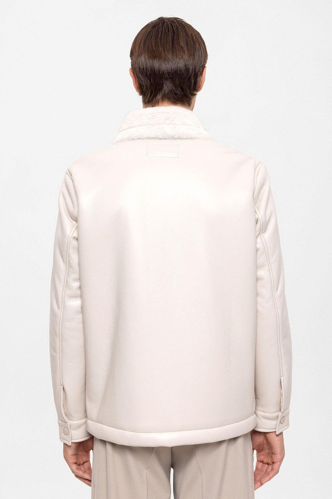 ANT Lining Detailed Faux Leather Coat - Faro