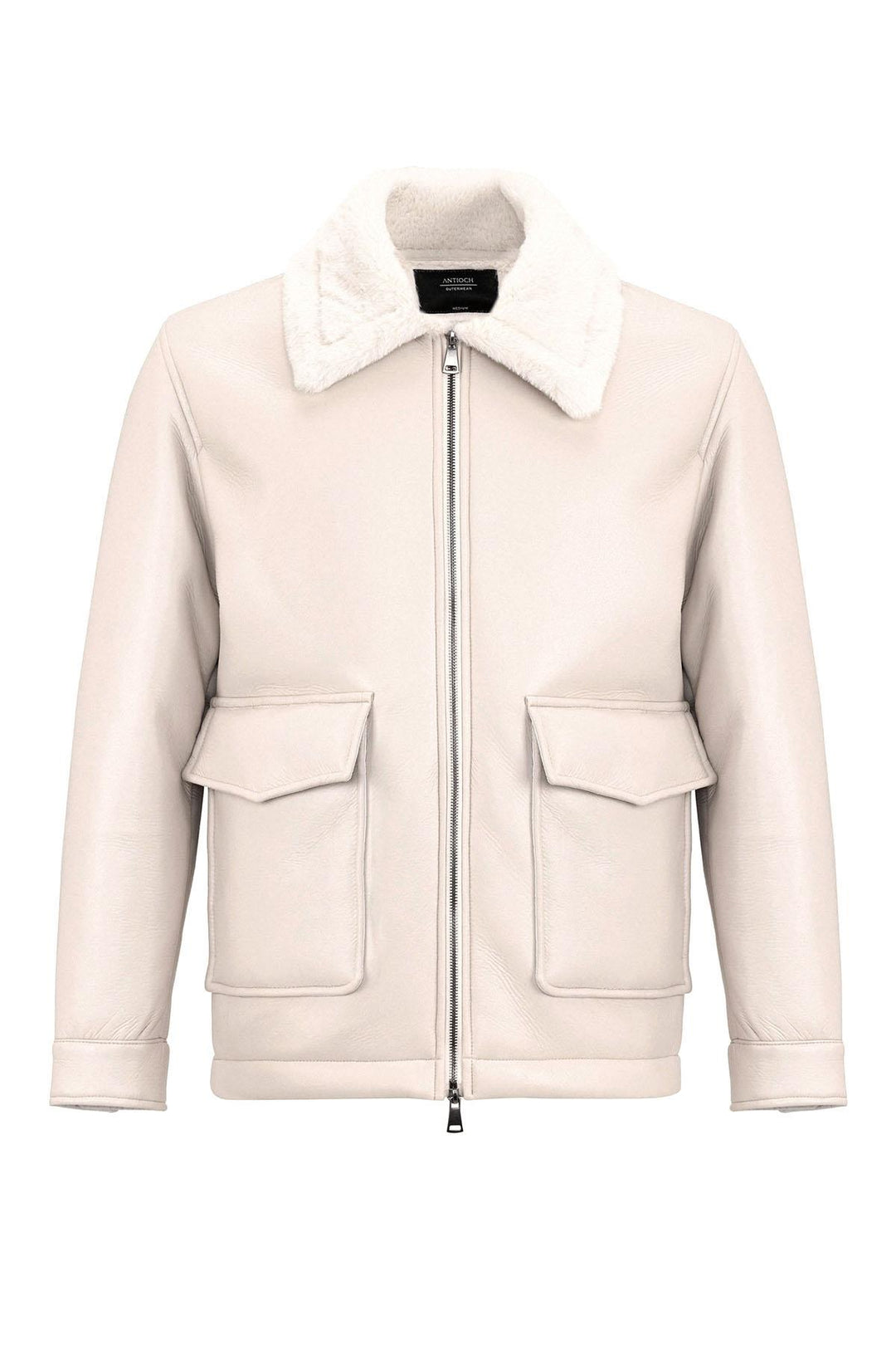 ANT Lining Detailed Faux Leather Coat - Faro