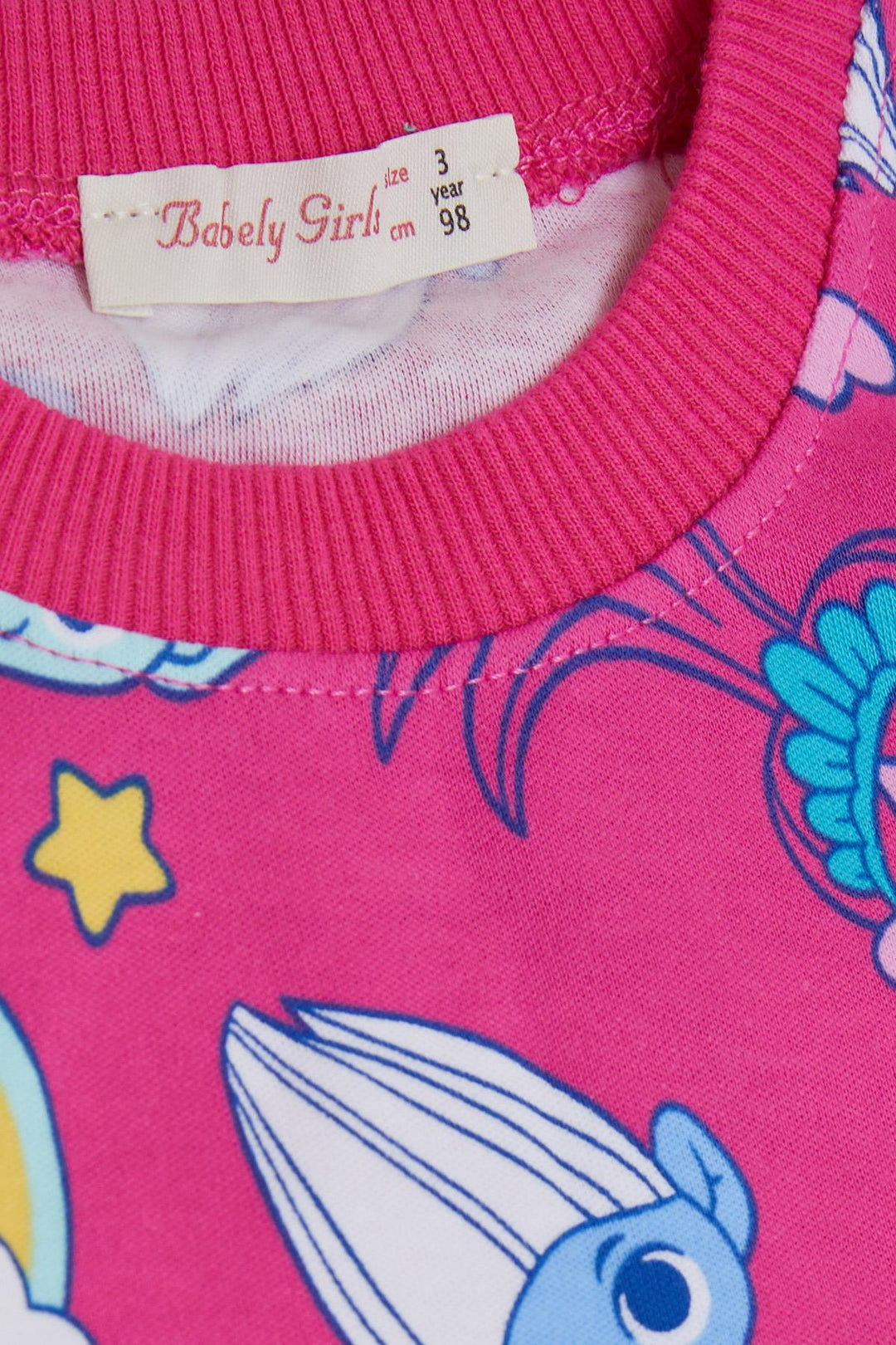 BRE Babely Girl Child Pajama Set Smurf Patterned 1-4 Years, Fuchsia - Toluca