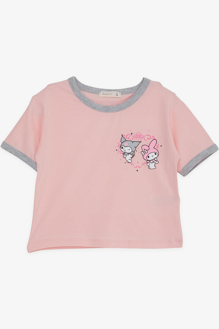 BRE Babely Girl Child T-shirt Crop Cartoon Character Kuromi & My Melody Printed 96 Years, Pink - Yuba City