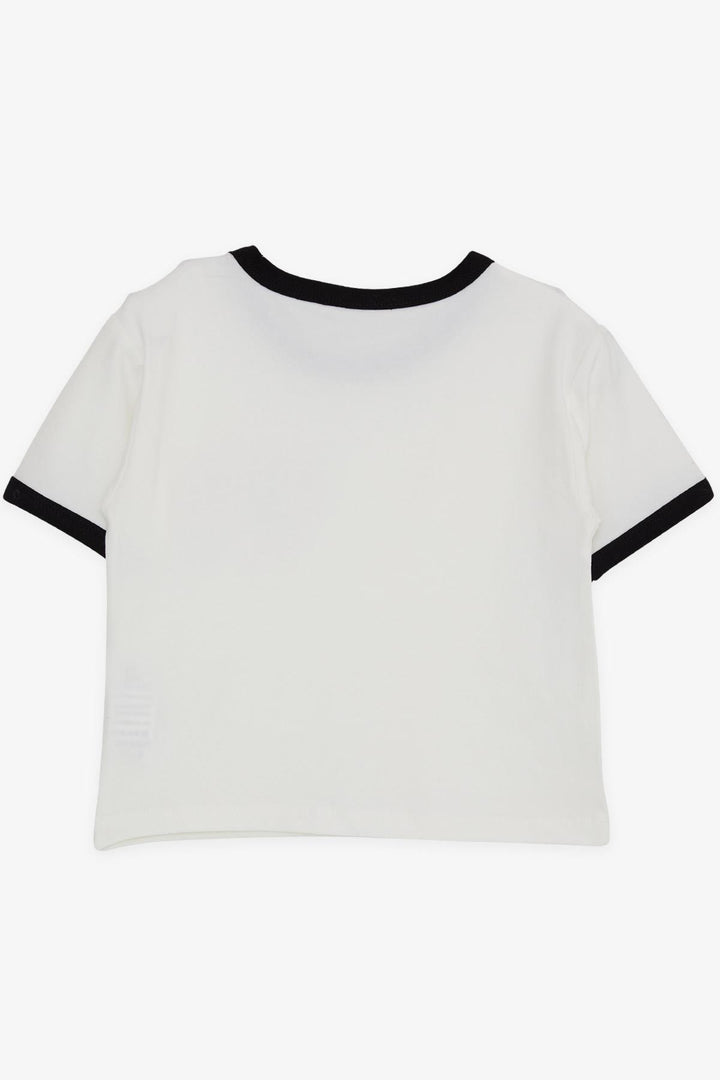 BRE Babely Girl Child T-shirt Crop Cartoon Character Kuromi & My Melody Printed 96 Years, Ecru - Tustin