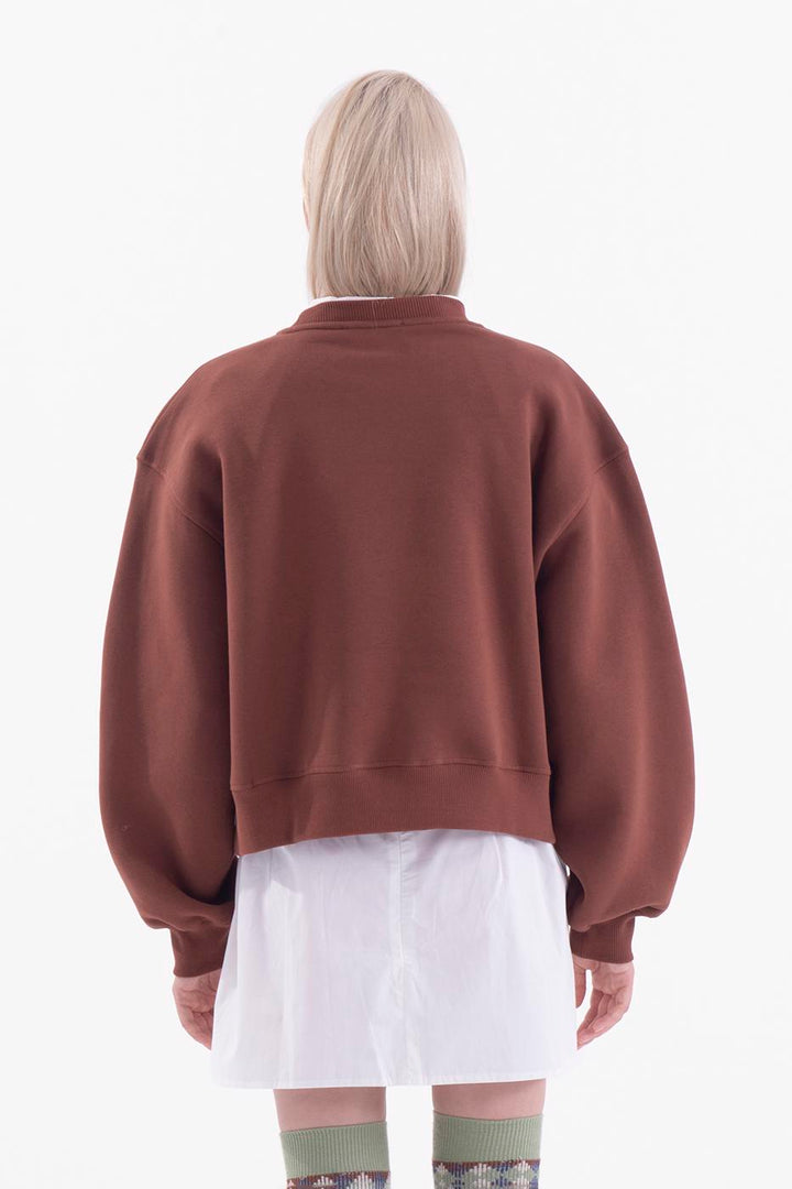 BSL Women Printed basic crop sweatshirt - St. Cloud