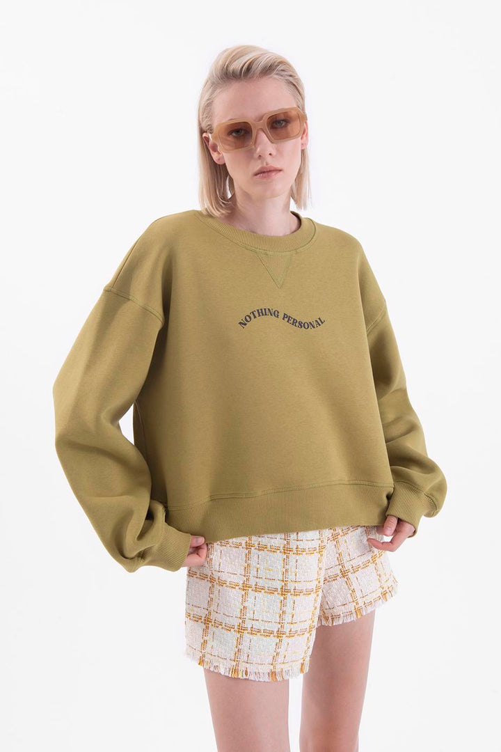 BSL Women Printed basic crop sweatshirt - Whitby