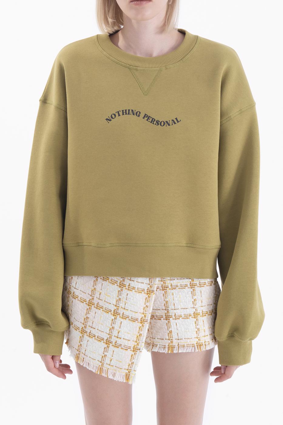 BSL Women Printed basic crop sweatshirt - Whitby