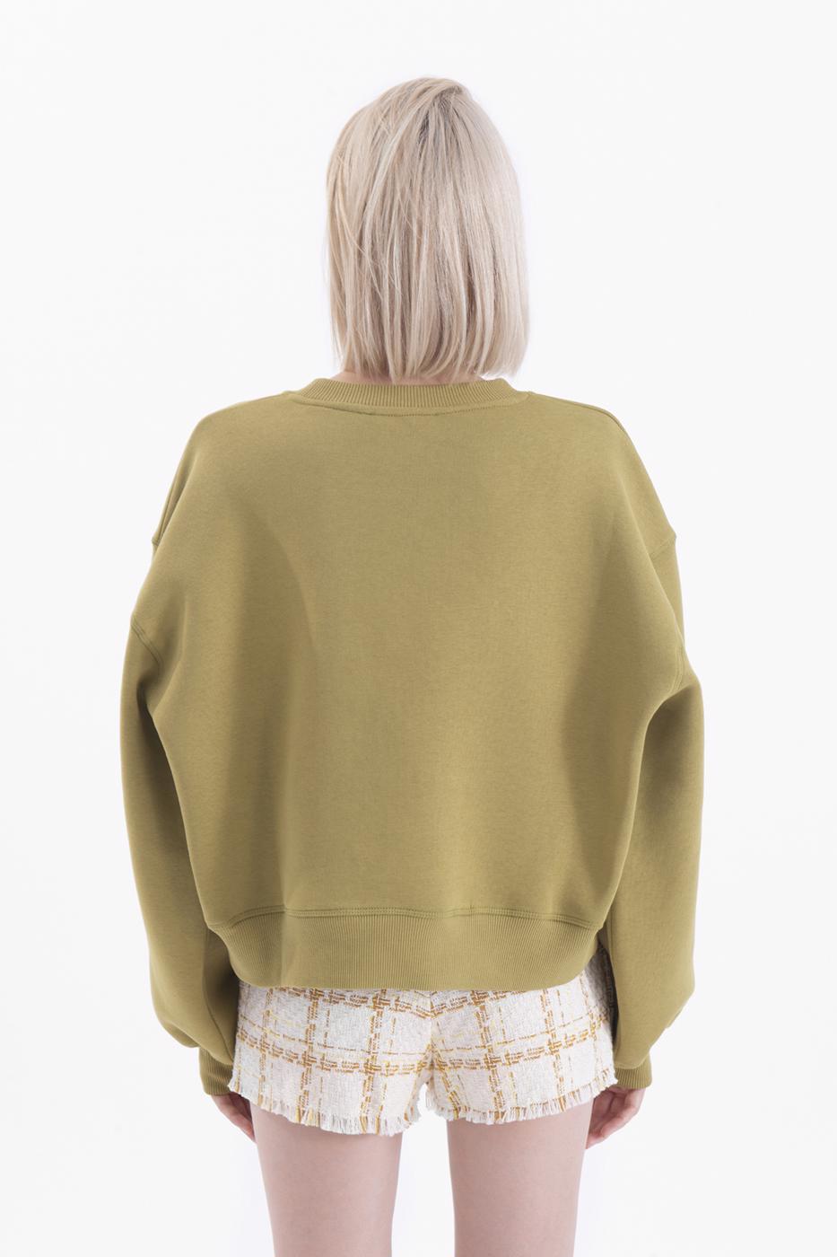 BSL Women Printed basic crop sweatshirt - Whitby