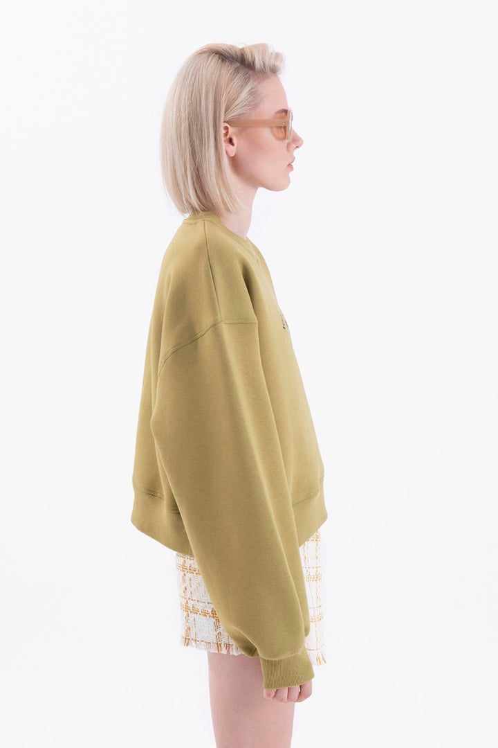 BSL Women Printed basic crop sweatshirt - Whitby