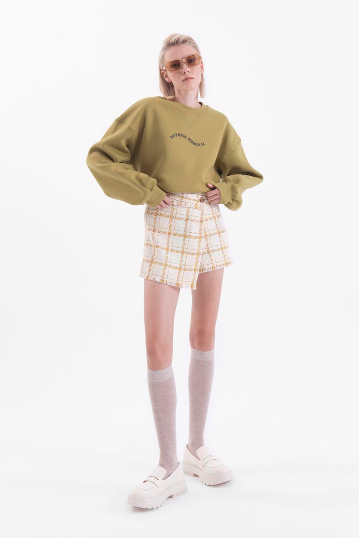 BSL Women Printed basic crop sweatshirt - Whitby