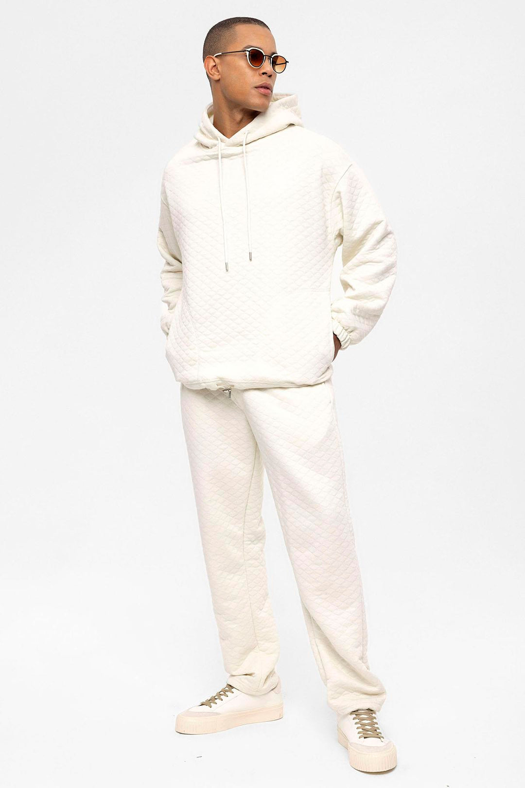 ANT Diamond Patterned Oversize Men's Tracksuit Set - Freehold
