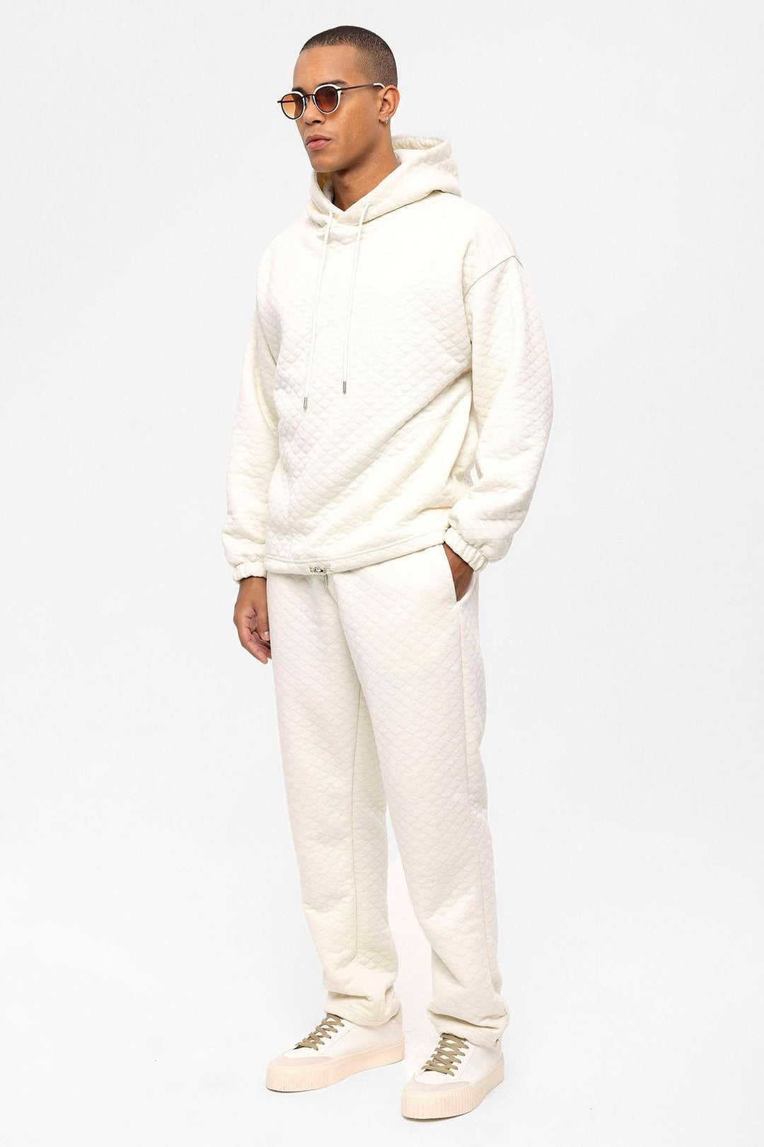 ANT Diamond Patterned Oversize Men's Tracksuit Set - Freehold