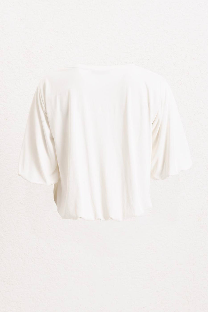 BSL Women Balloon Sleeve Modal Blouse - Mettmann