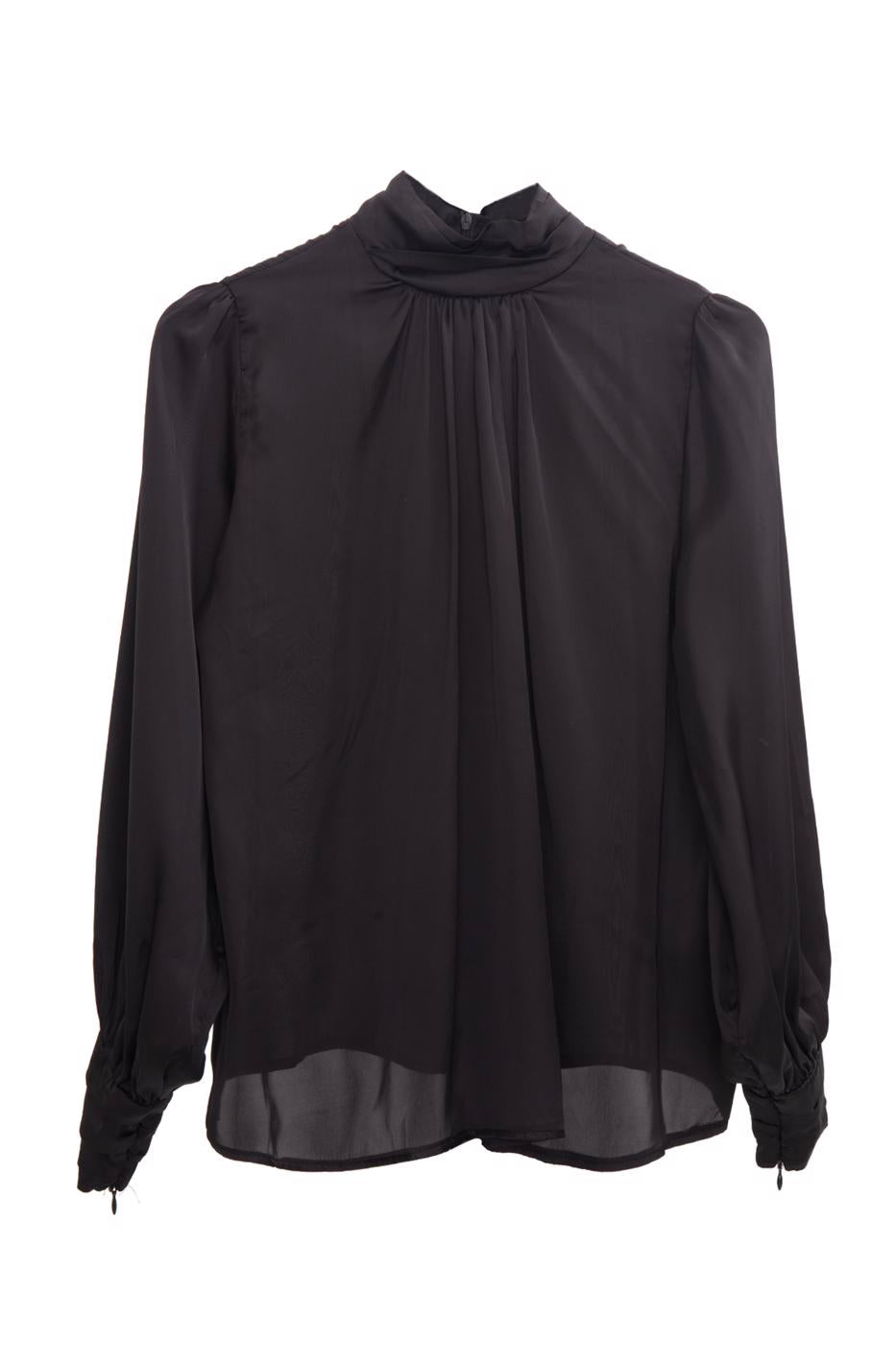 BSL Women Balloon sleeve satin blouse - Redding
