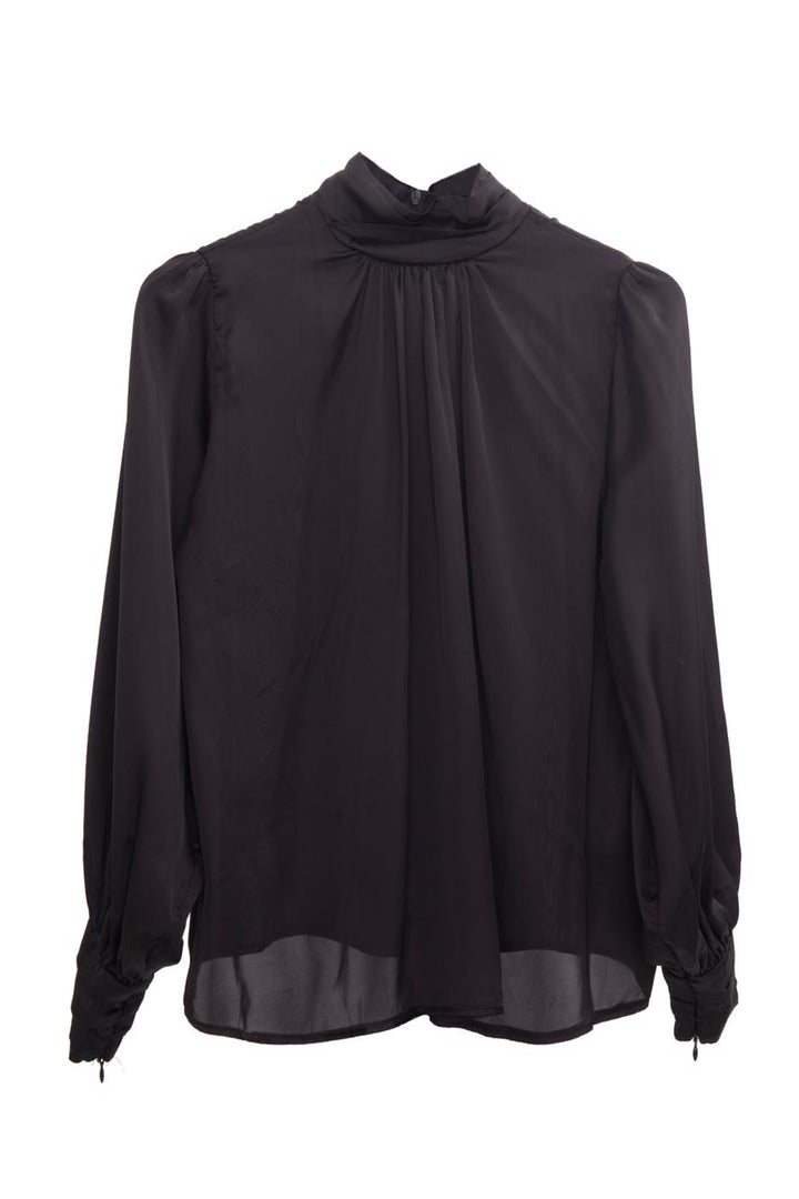 BSL Women Balloon sleeve satin blouse - Redding
