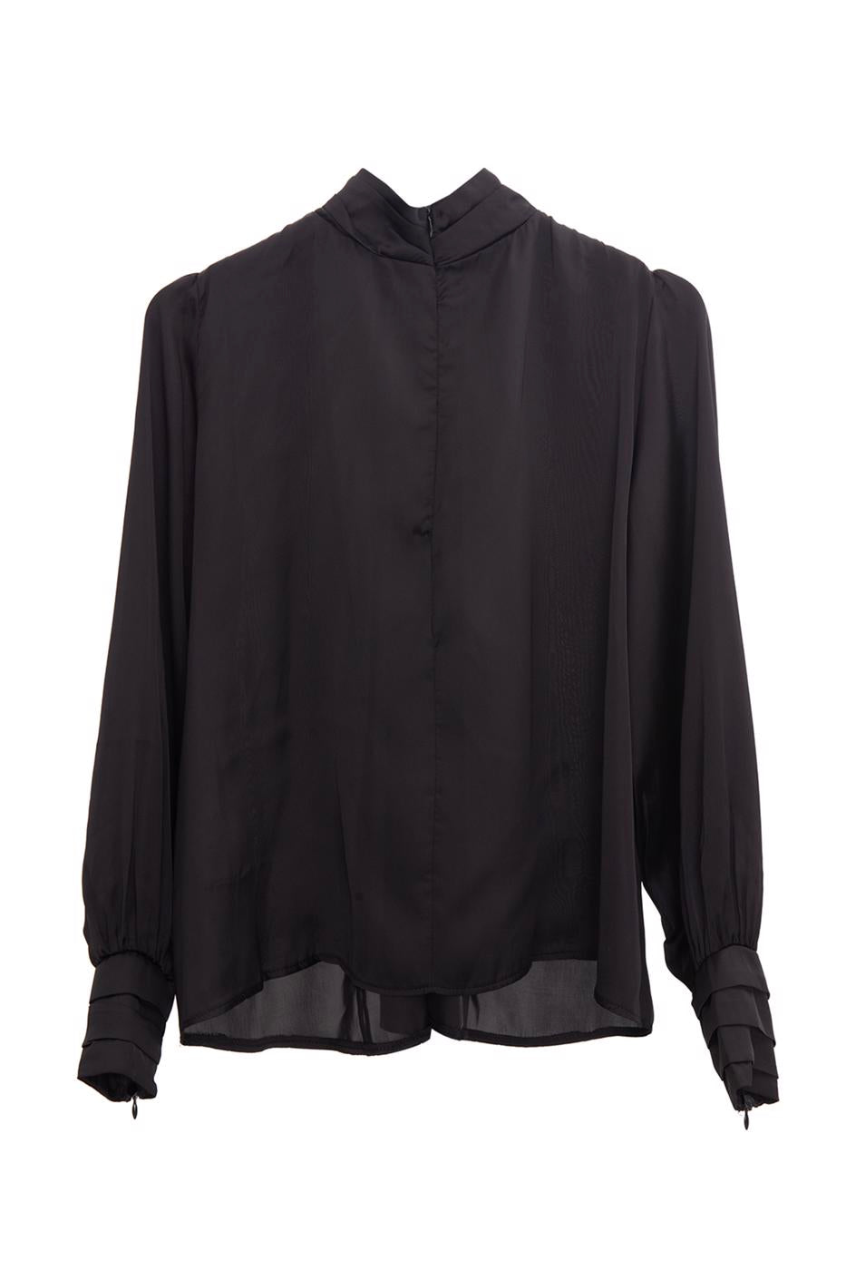 BSL Women Balloon sleeve satin blouse - Redding