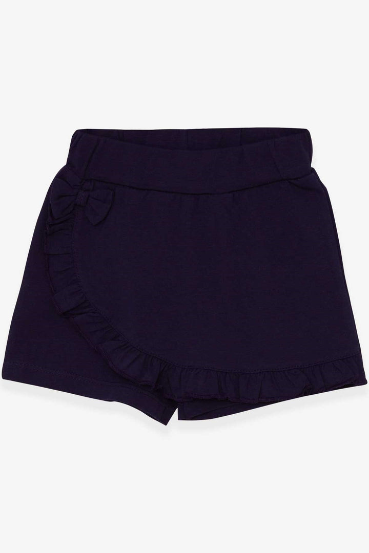 BRE Silly Girl Shorts Skirt with Frills and Bow, Purple, 3-7 Years - Ilford