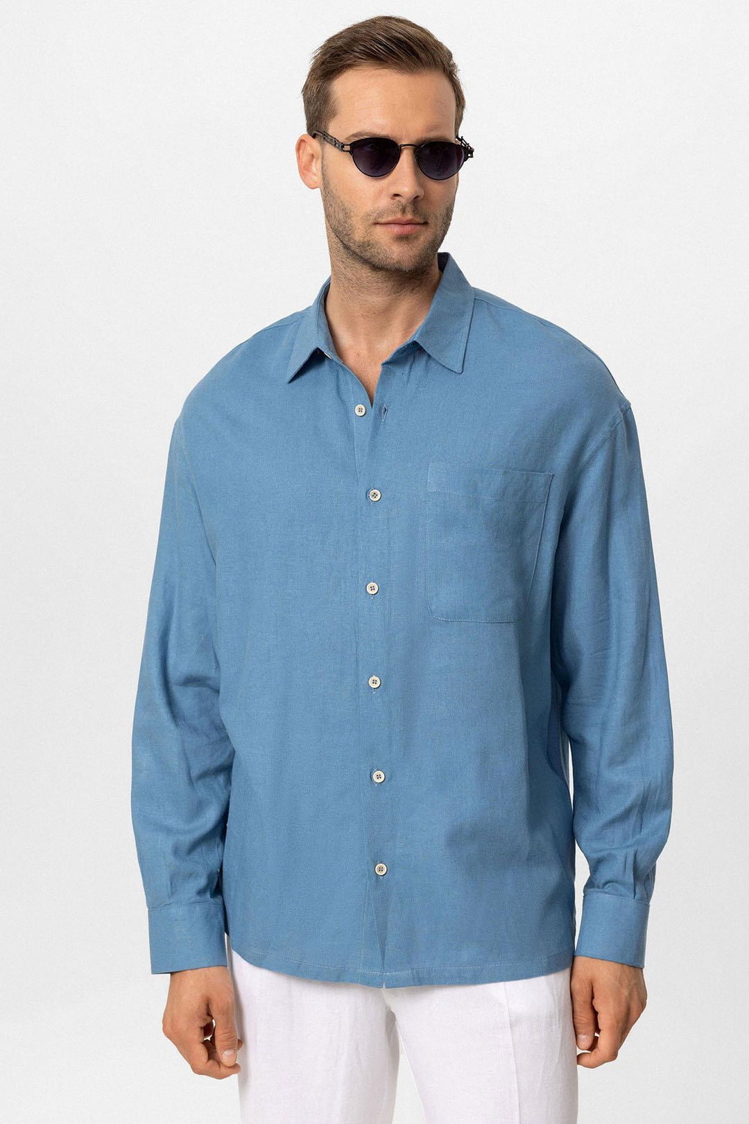 ANT Oversized Long Sleeve Men's Shirt - Palma