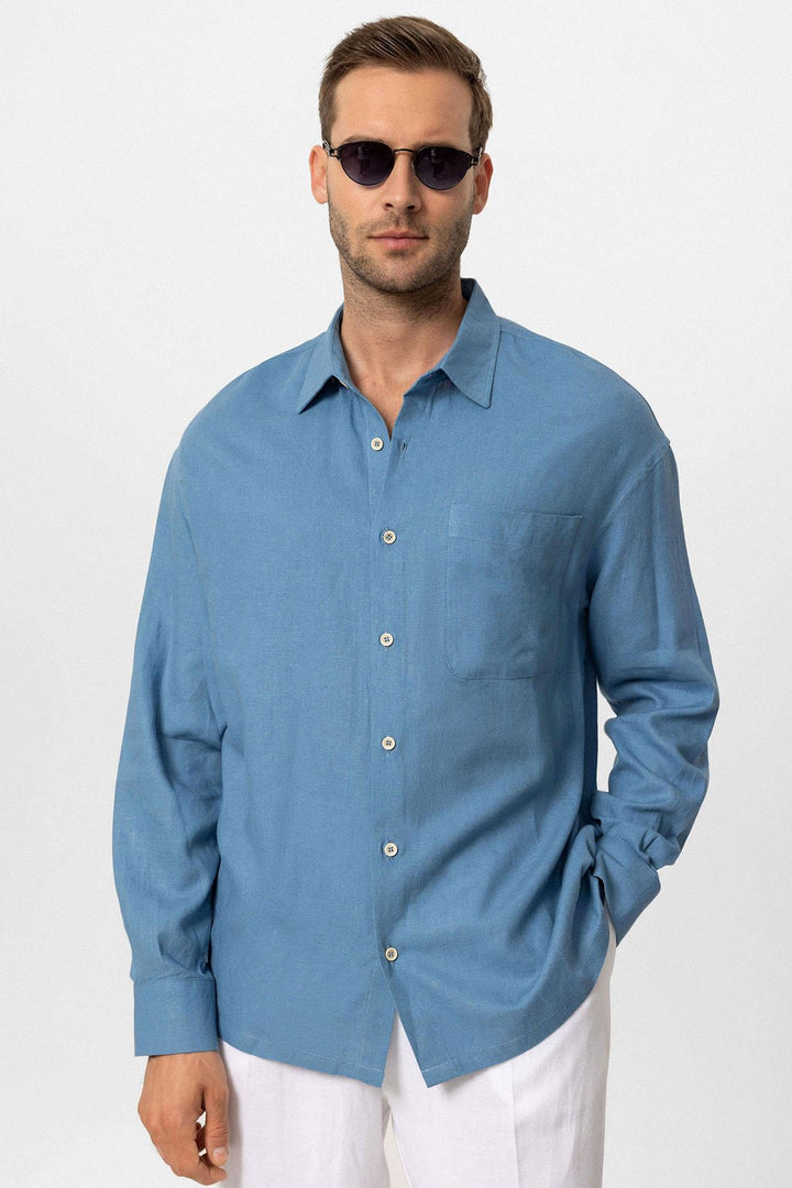 ANT Oversized Long Sleeve Men's Shirt - Palma
