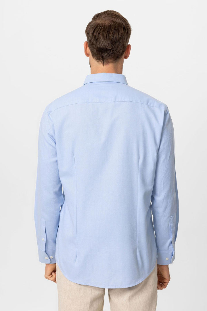 ANT Slim Fit Men's Shirt with Buttoned Collar - Brest