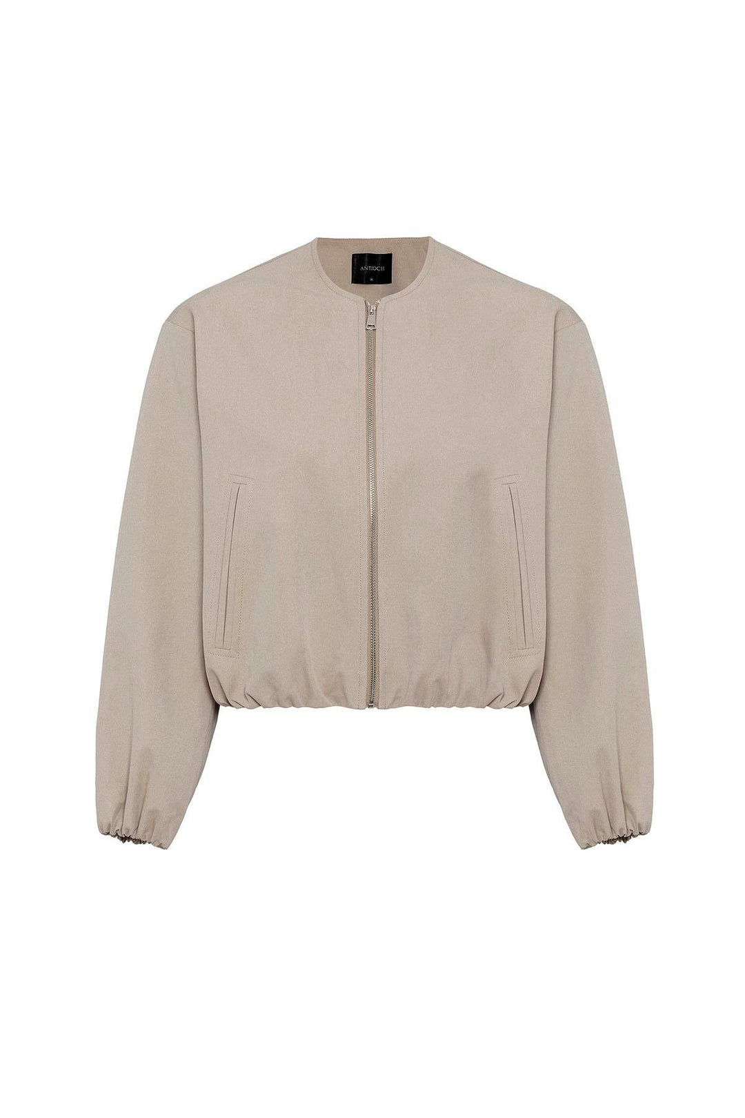ANT Antioch Bej Crop Women's Bomber Jacket - Pavlohrad