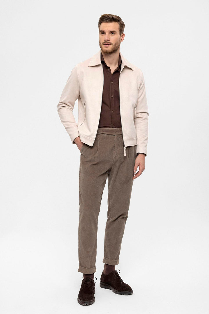 ANT Antioch Men's Suede Jacket with Zipper - Irpin